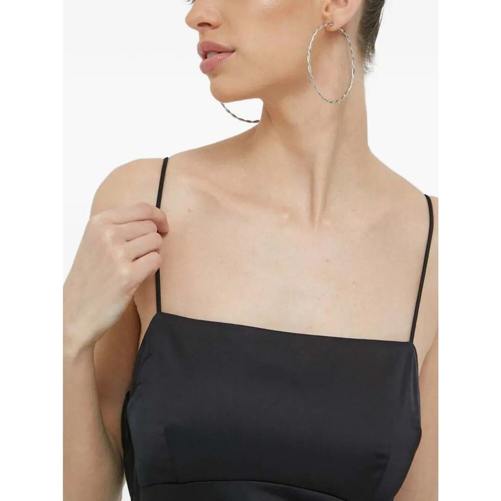 Abercombie & Fitch Open-Back Maxi Slip Dress Black XXSP - Picture 3 of 13